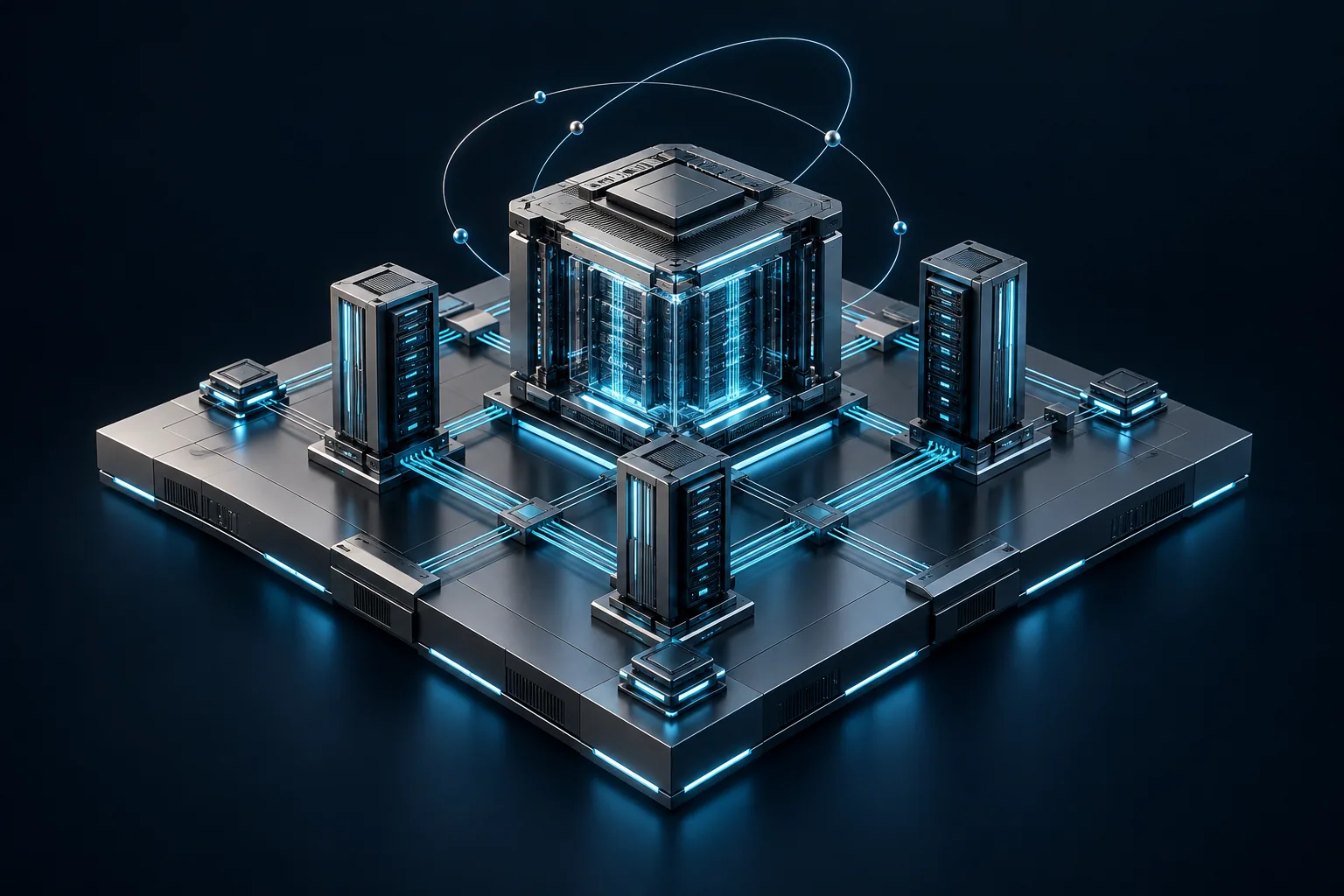 Precision server modules connected to a central compute core